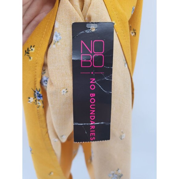Yellow Ditsy Floral Spaghetti Strap Cami Top No Boundaries L/G (11-13) NWT - Picture 6 of 9